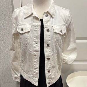 EUC J. Crew White Denim Jacket